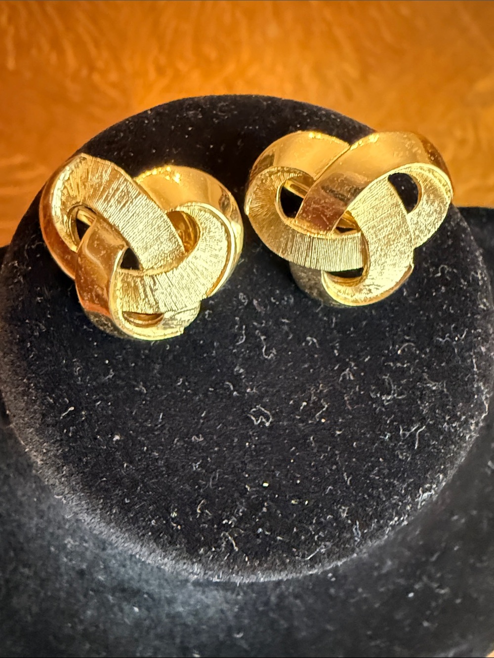 Crown Trifari Gold-Tone Knot Stud Earrings - Women Jewelry